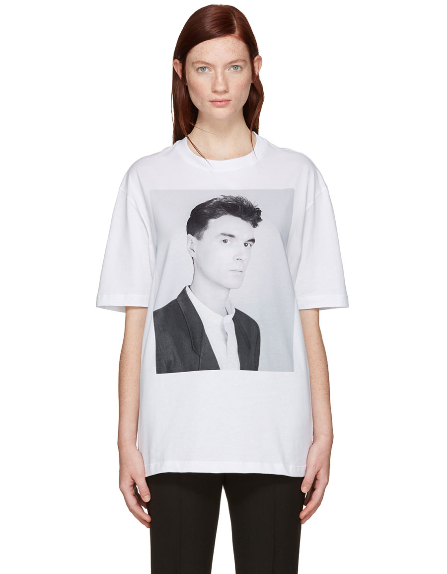 RAF SIMONS White Robert Mapplethorpe Edition 'David Byrne' T-Shirt 