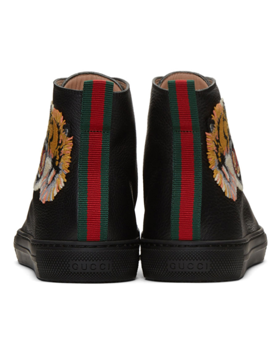 gucci tiger shoes black