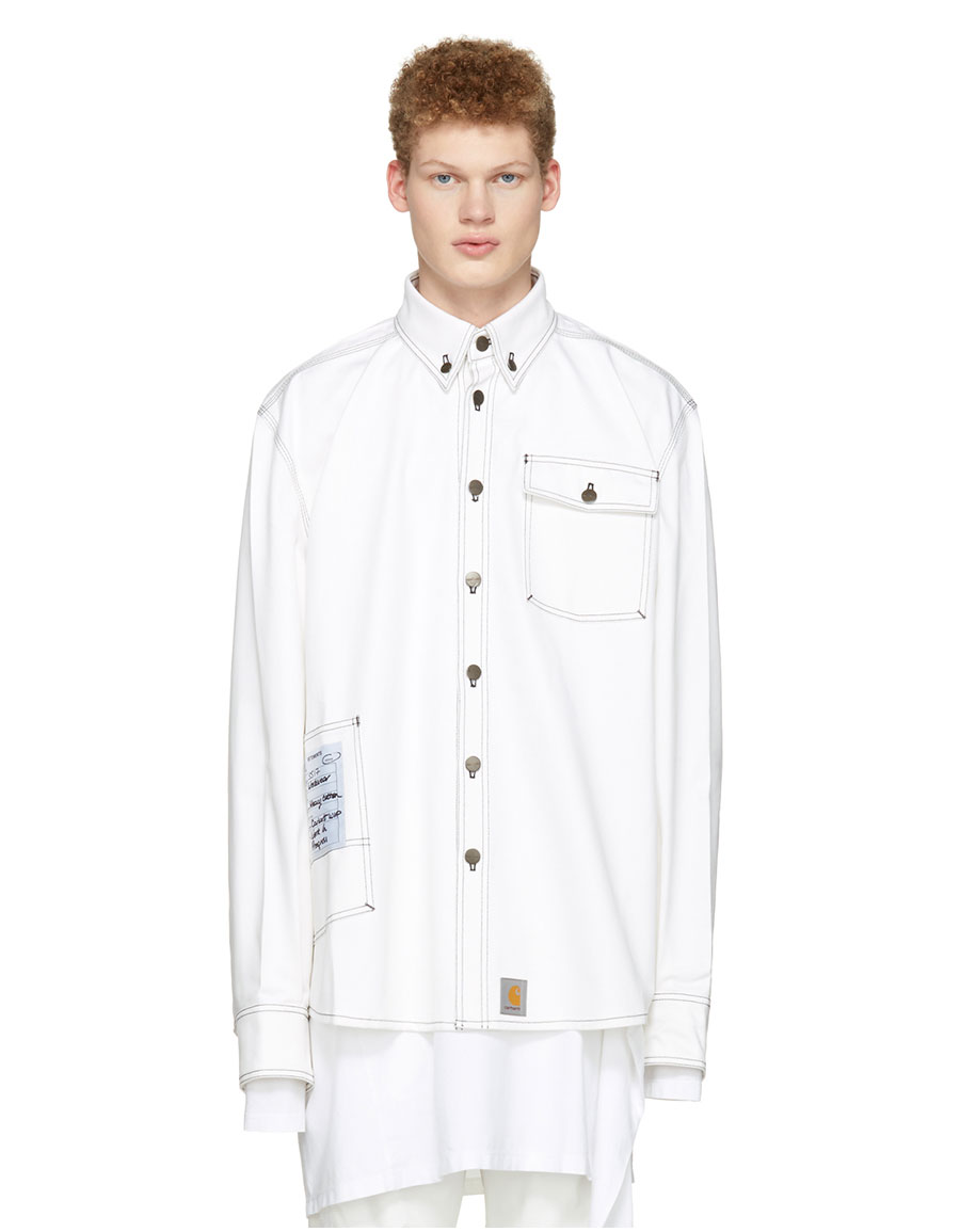 VETEMENTS White Carhartt Edition Workwear Shirt · VERGLE