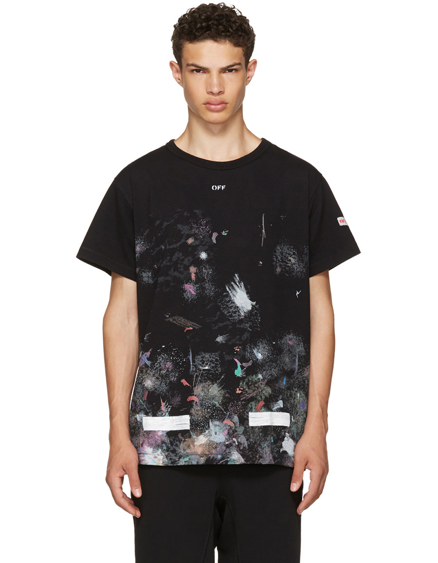 OFF-WHITE Black Galaxy Brushed T-Shirt · VERGLE