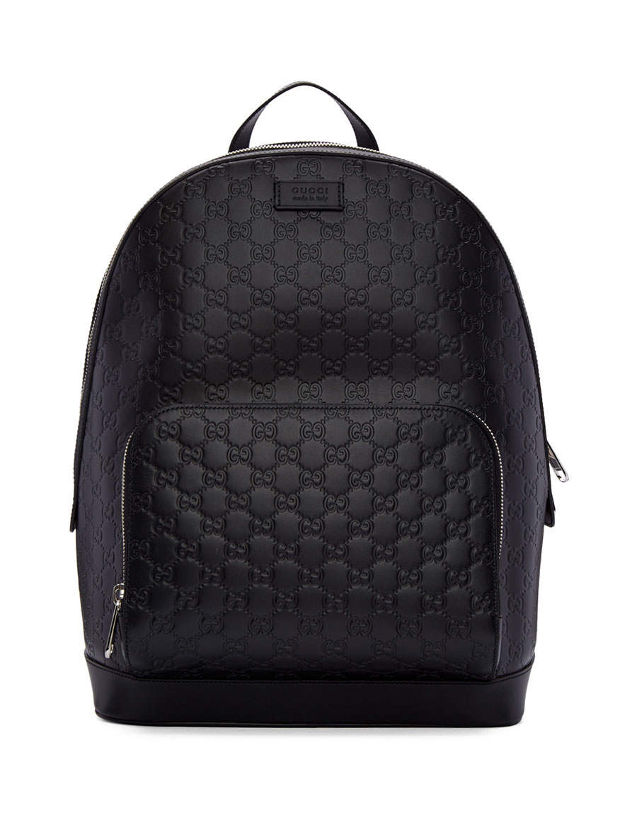 Gucci Black Leather Signature Backpack · VERGLE