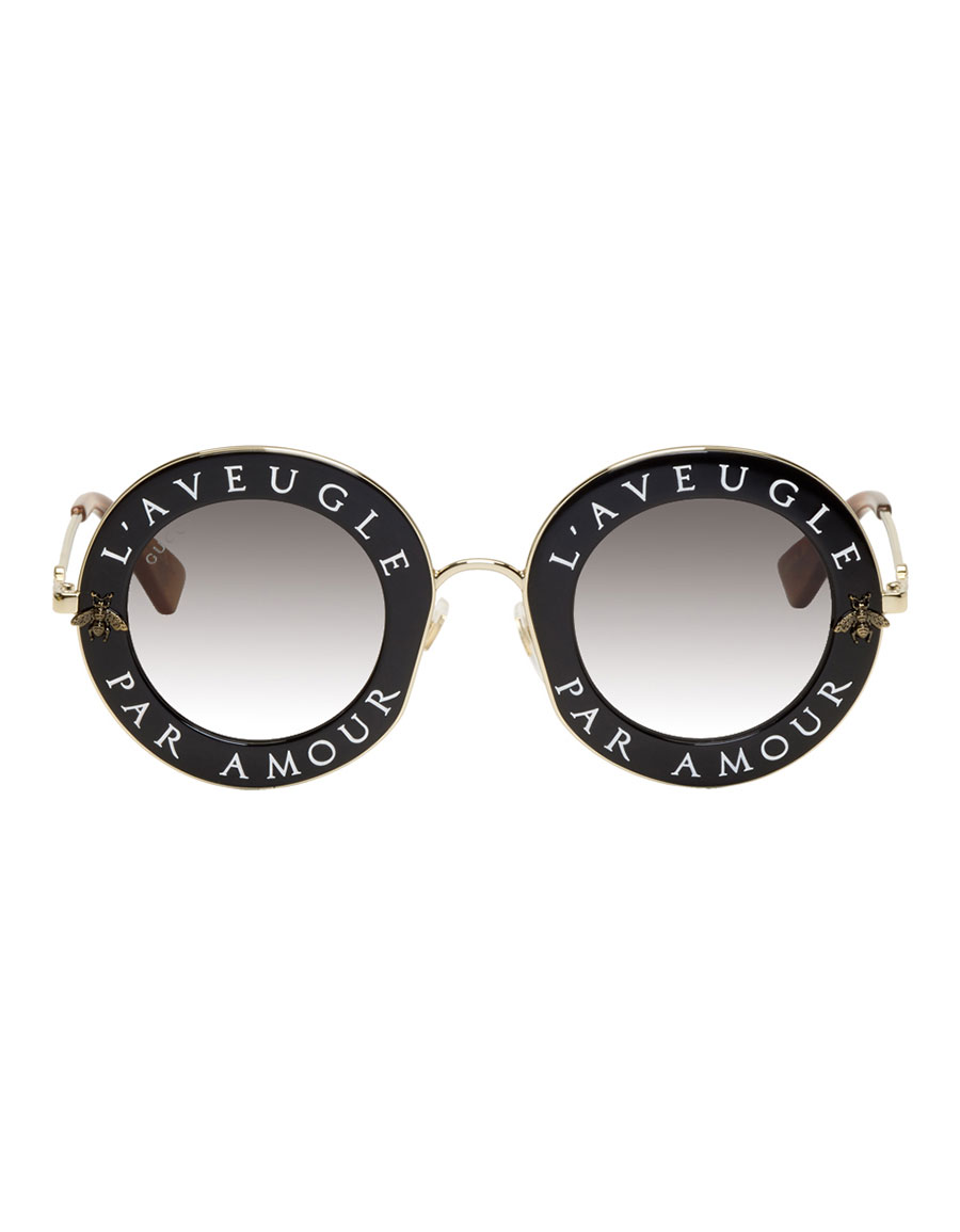 GUCCI Black 'L'Aveugle Par Amour' Sunglasses · VERGLE
