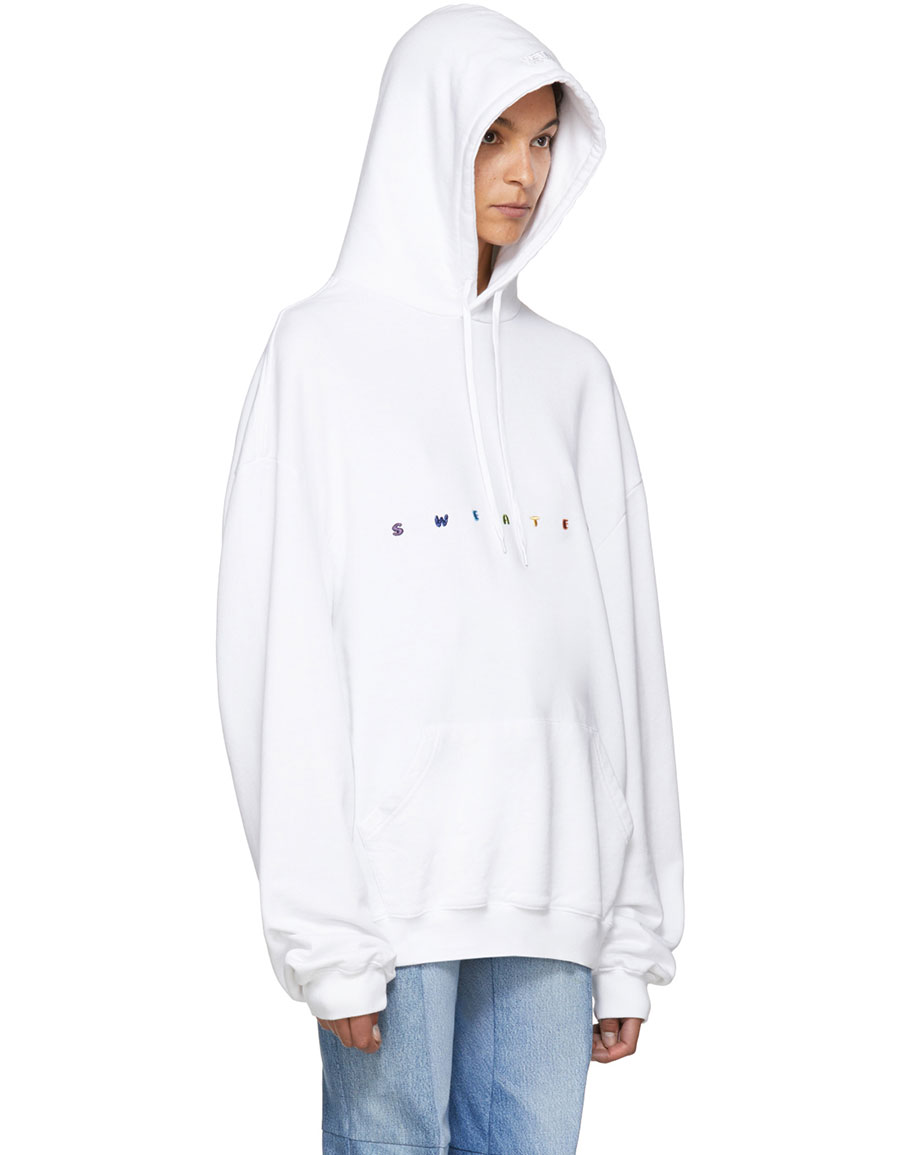 vetements hoodie white