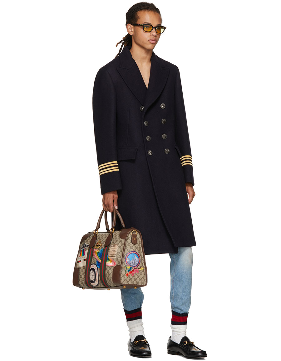gucci navy coat