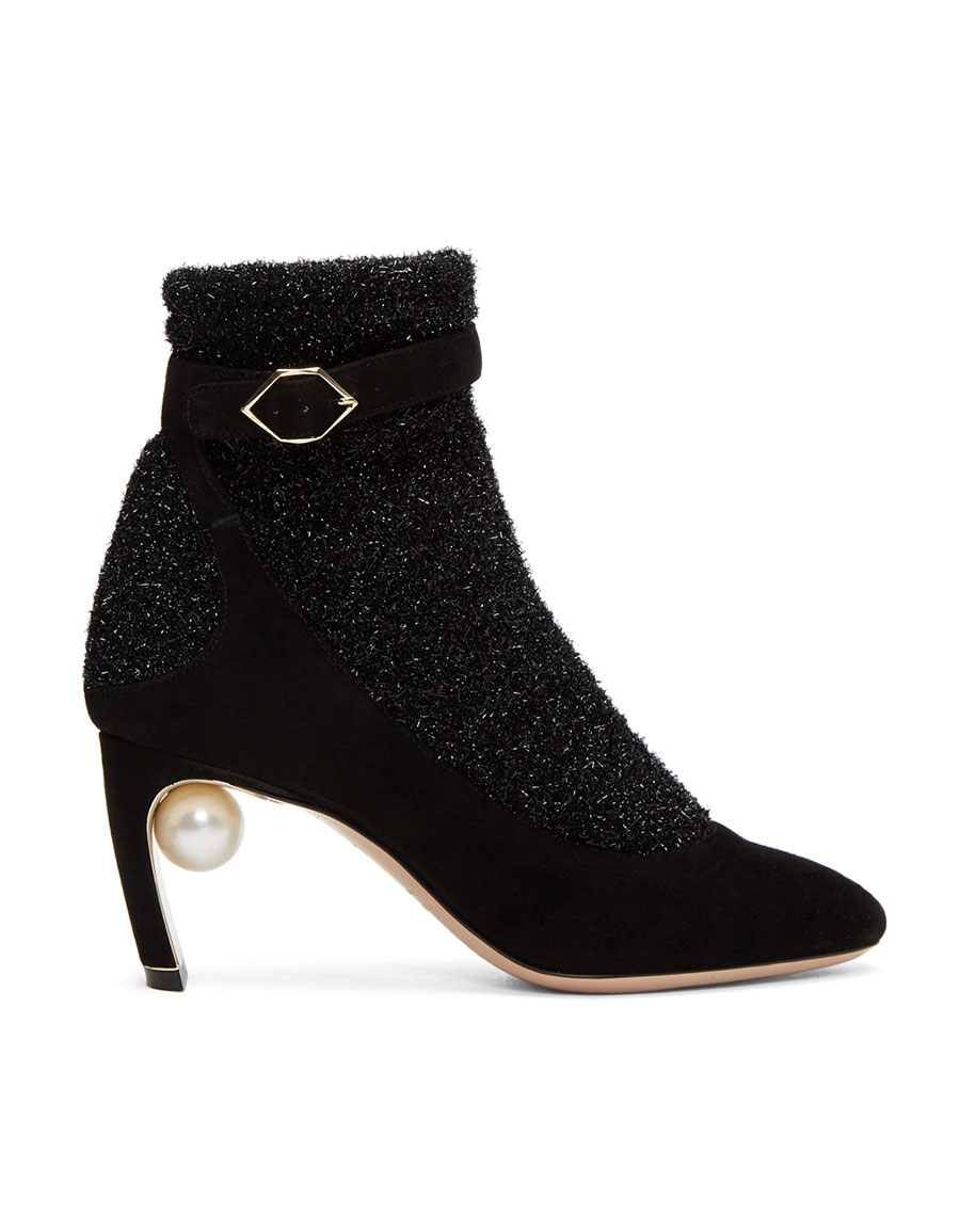 Nicholas Kirkwood Suede Studded Accents Boots - Black Boots, Shoes -  NIC35227