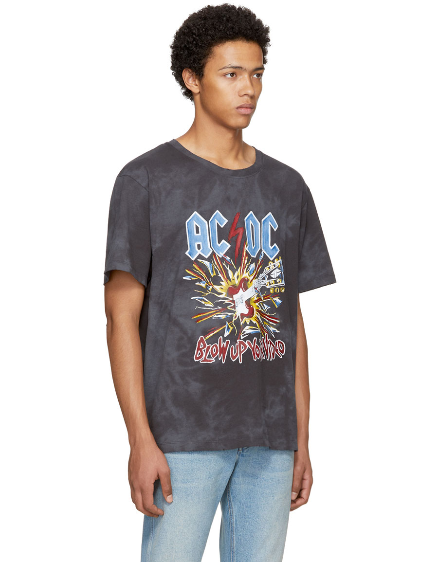 GUCCI Black 'AC/DC' Logo T-Shirt · VERGLE