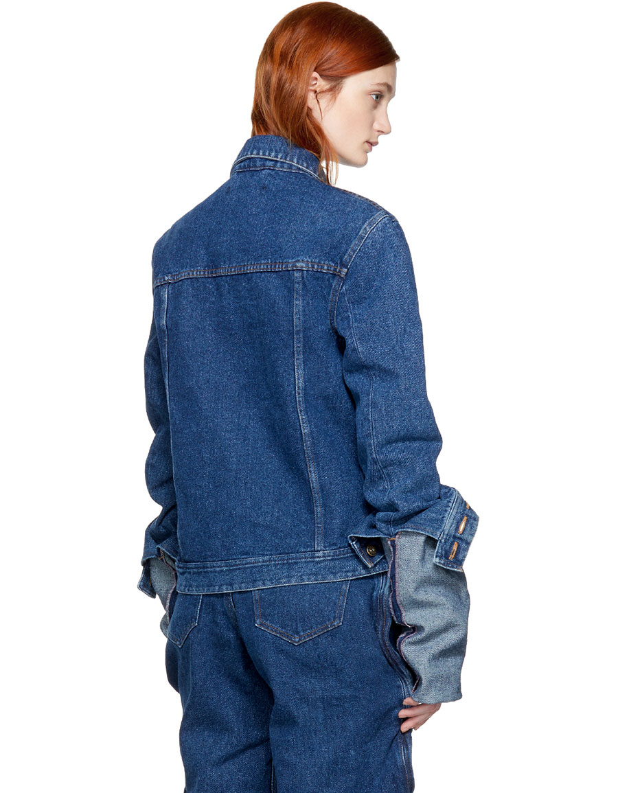 y project denim jacket long sleeves