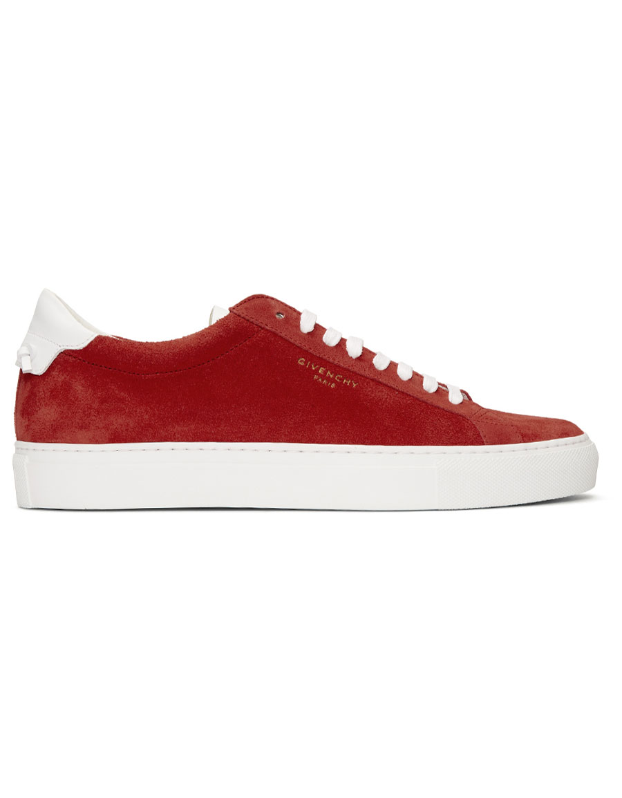 givenchy white & red urban knots sneakers
