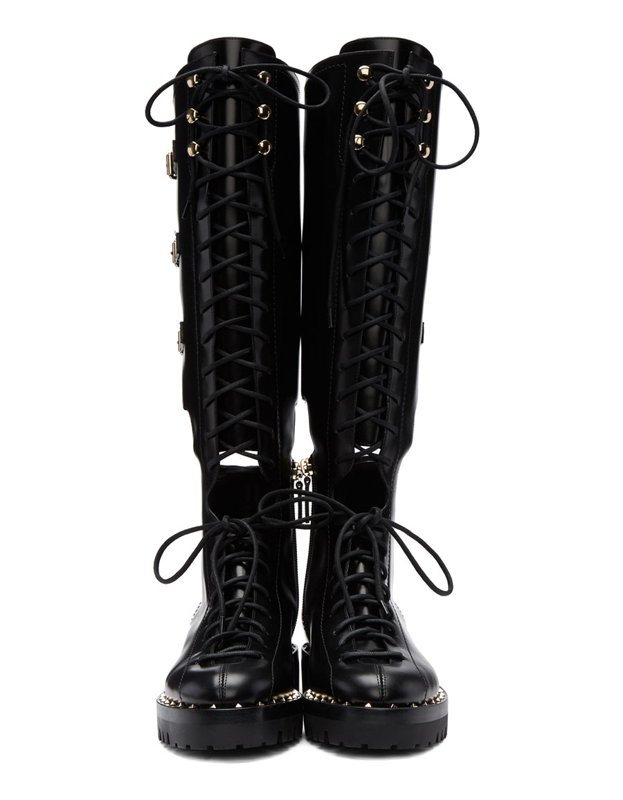 valentino military boots