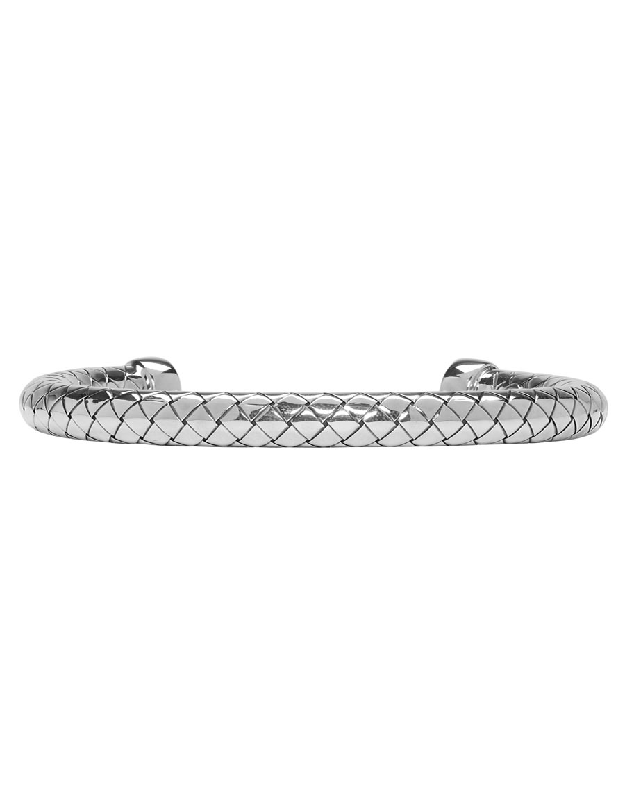 【BOTTEGA VENETA】Intreciato Bracelet BOTTEGA VENETA Intrecciato leather and gold-tone bracelet