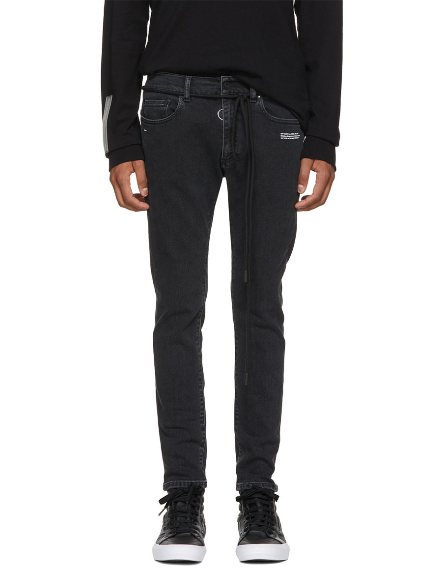 off white black denim