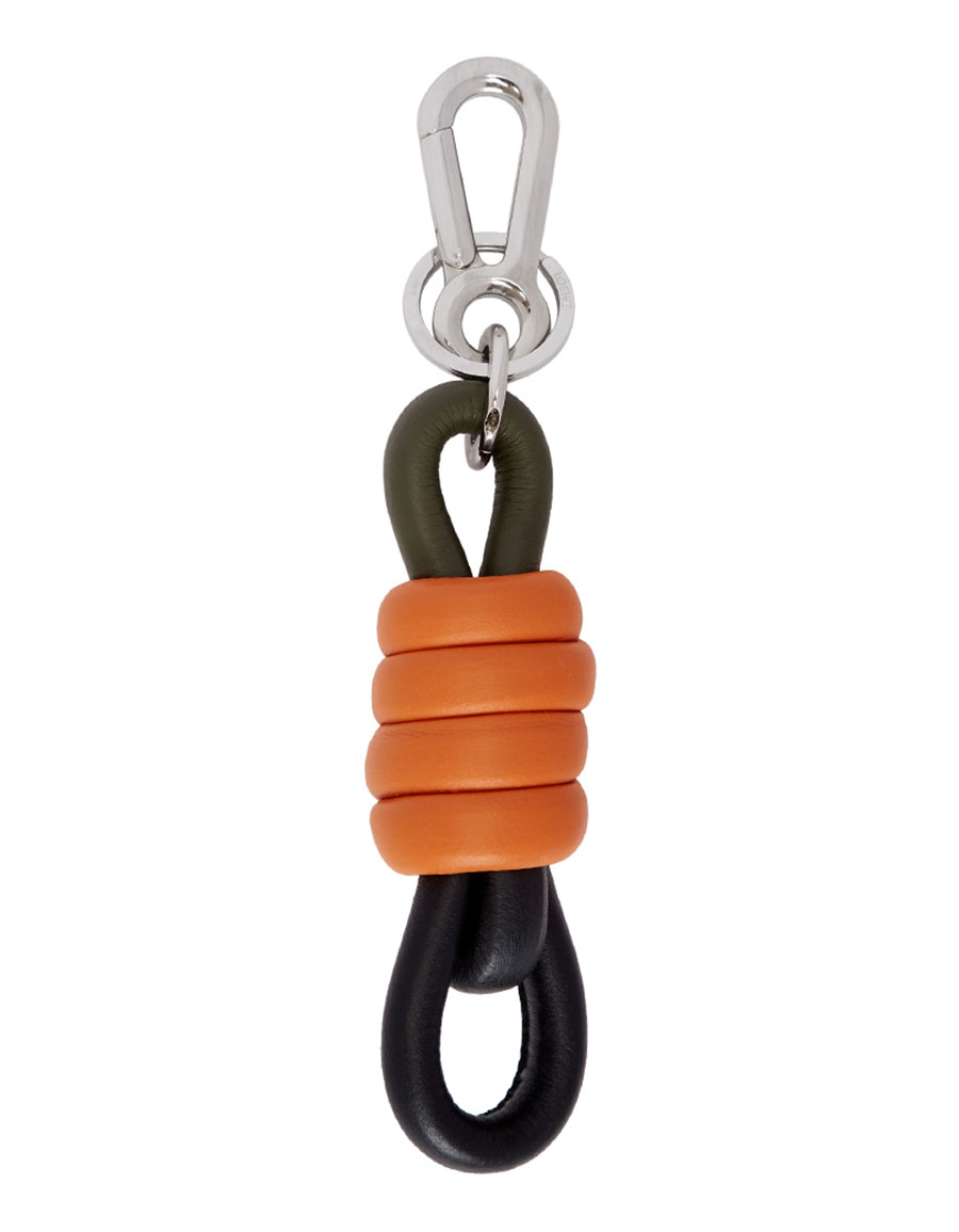 LOEWE Black Tricolor Knot Keychain · VERGLE
