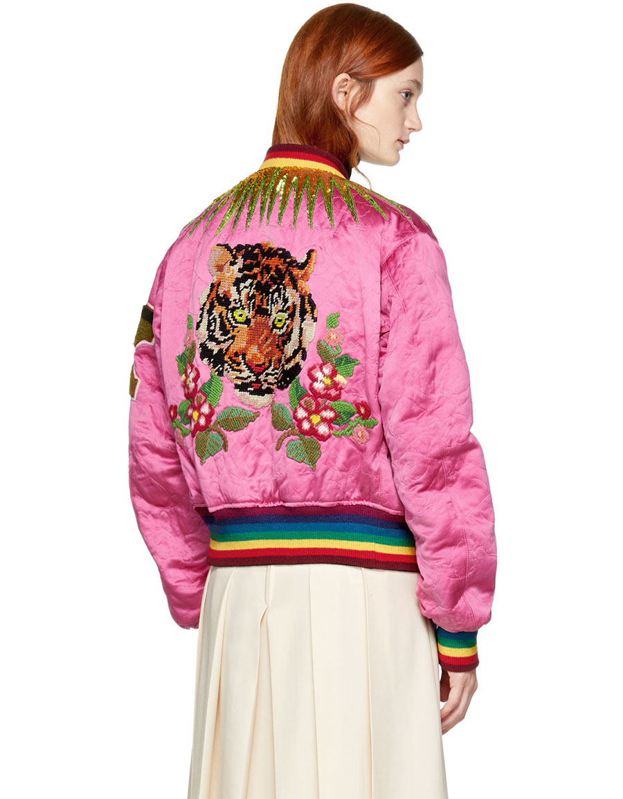 gucci pink bomber jacket