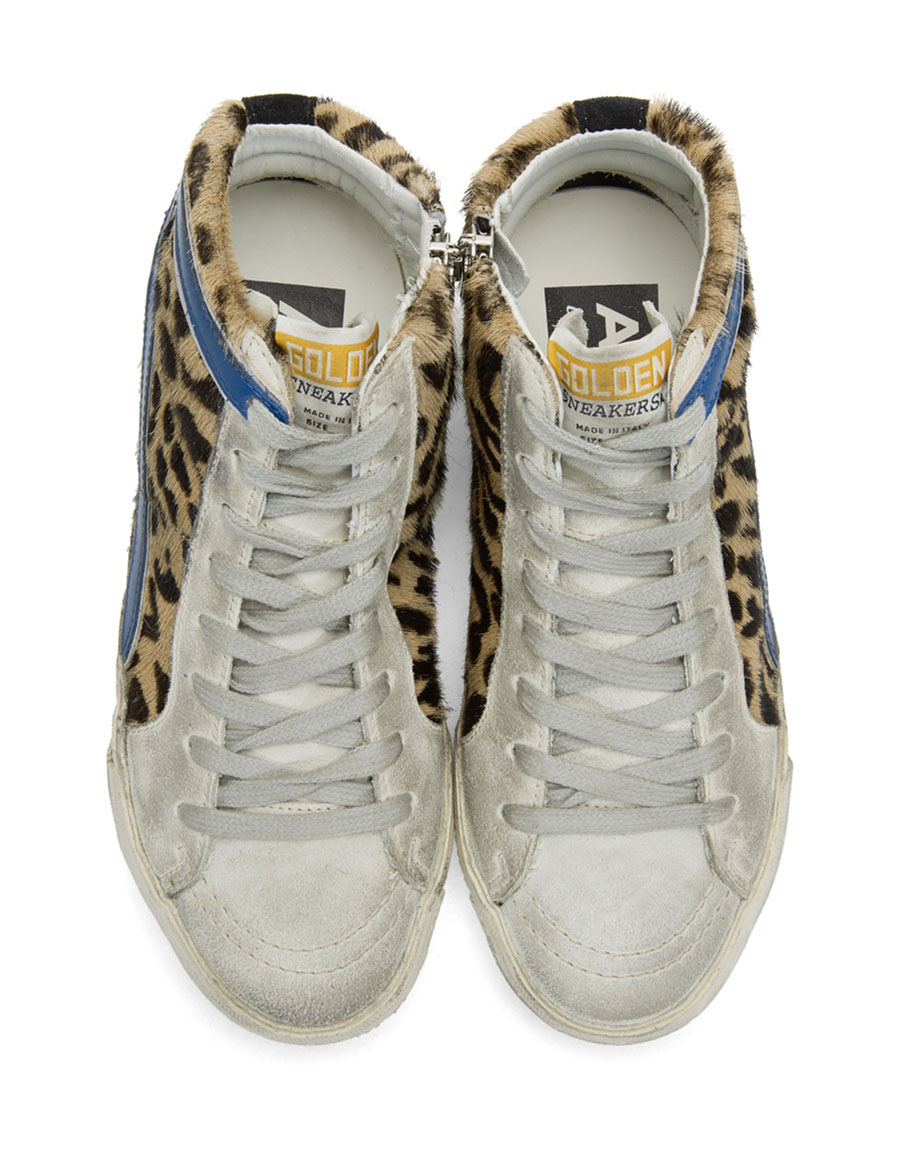 golden goose high top leopard