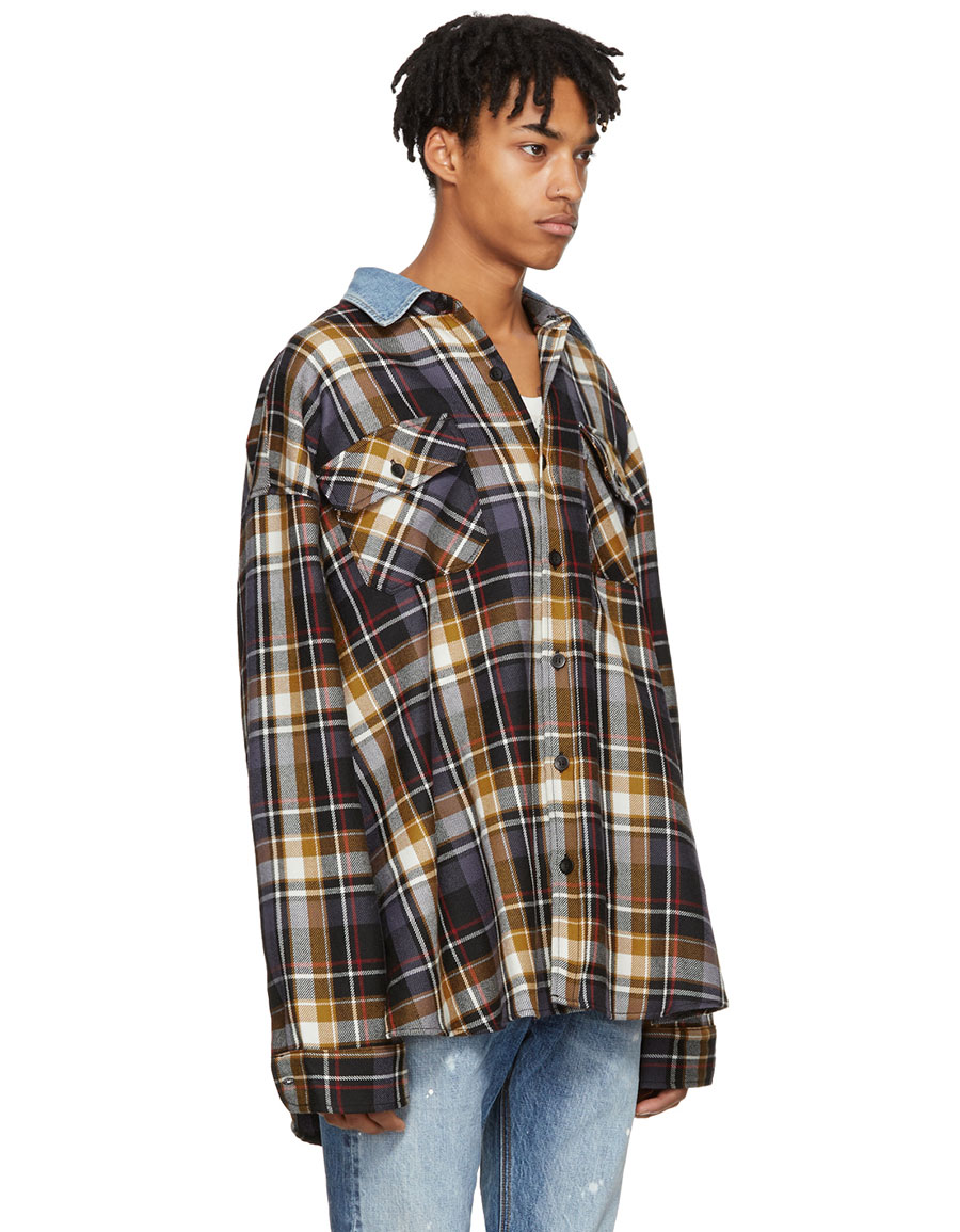 God Denim Collar Flannel Clearance 