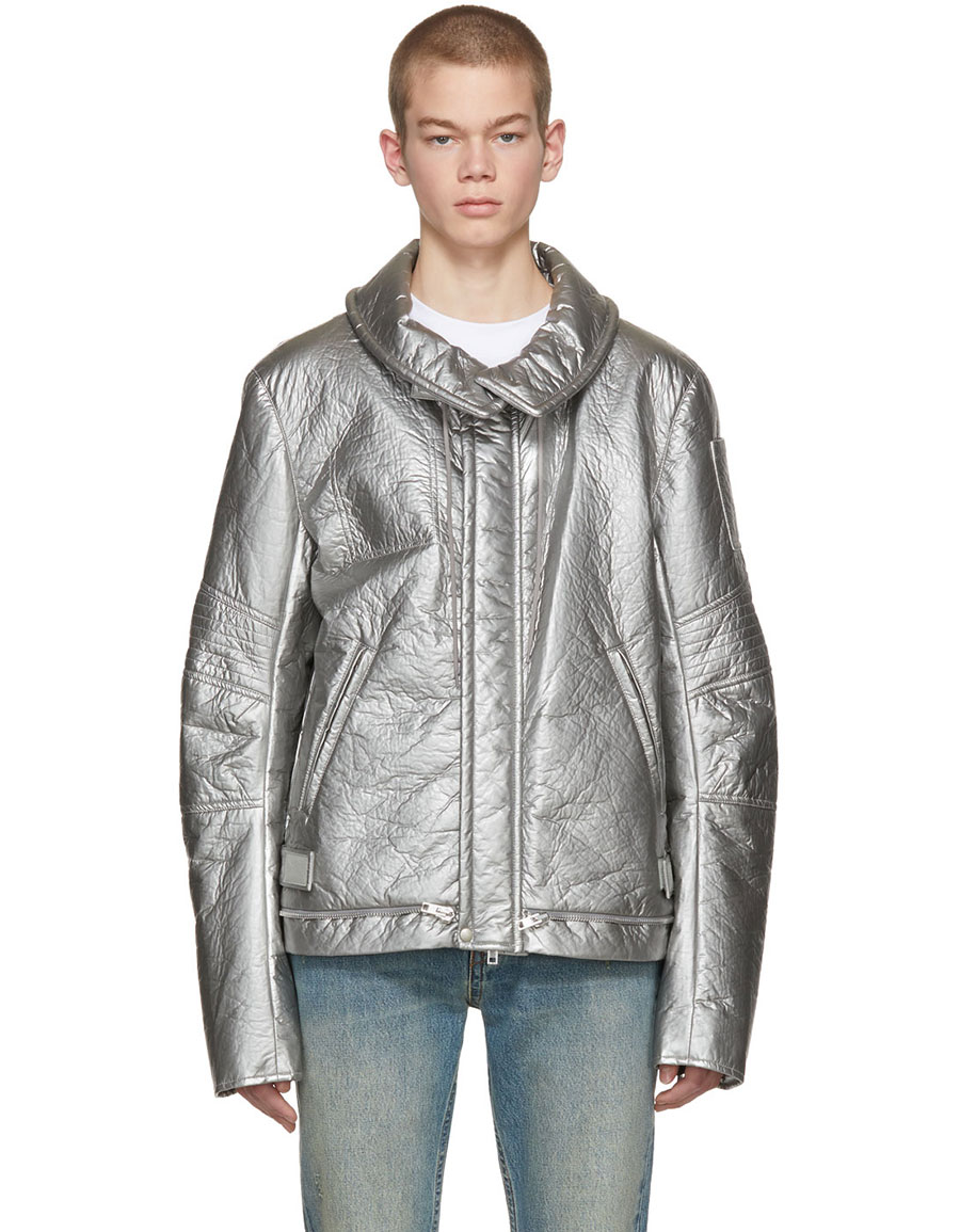 HELMUT LANG Silver Re-Edition Astro Moto Jacket · VERGLE