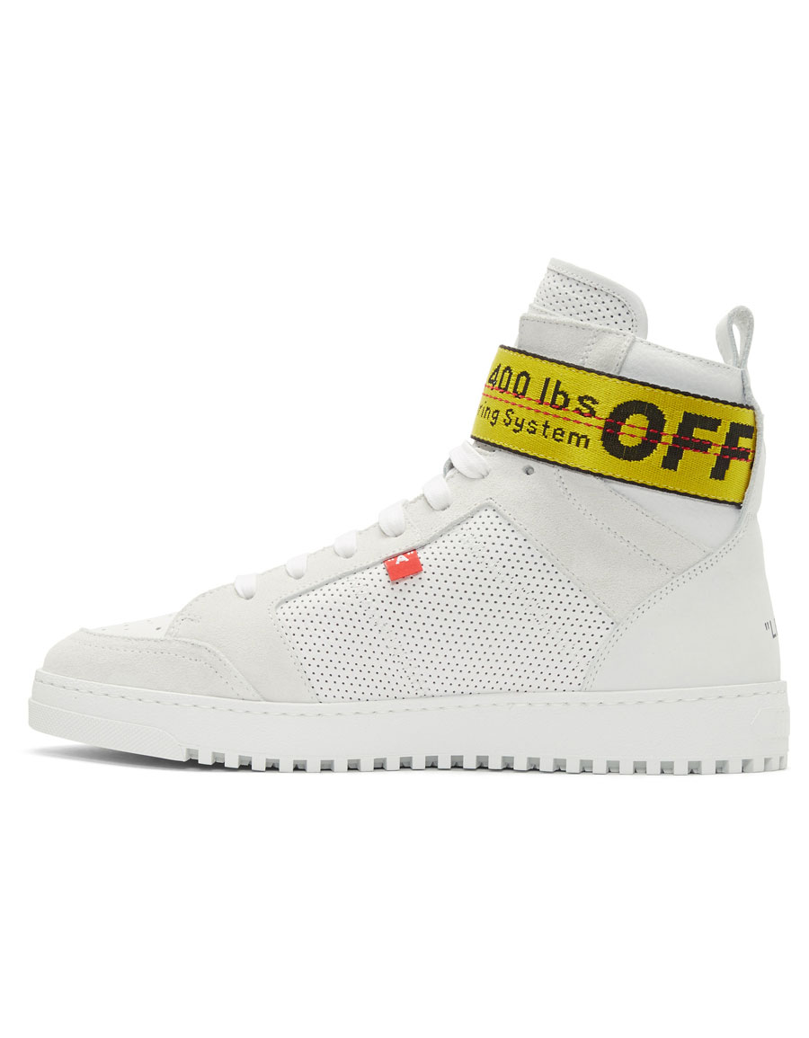 OFF-WHITE White Belt High-Top Sneakers · VERGLE
