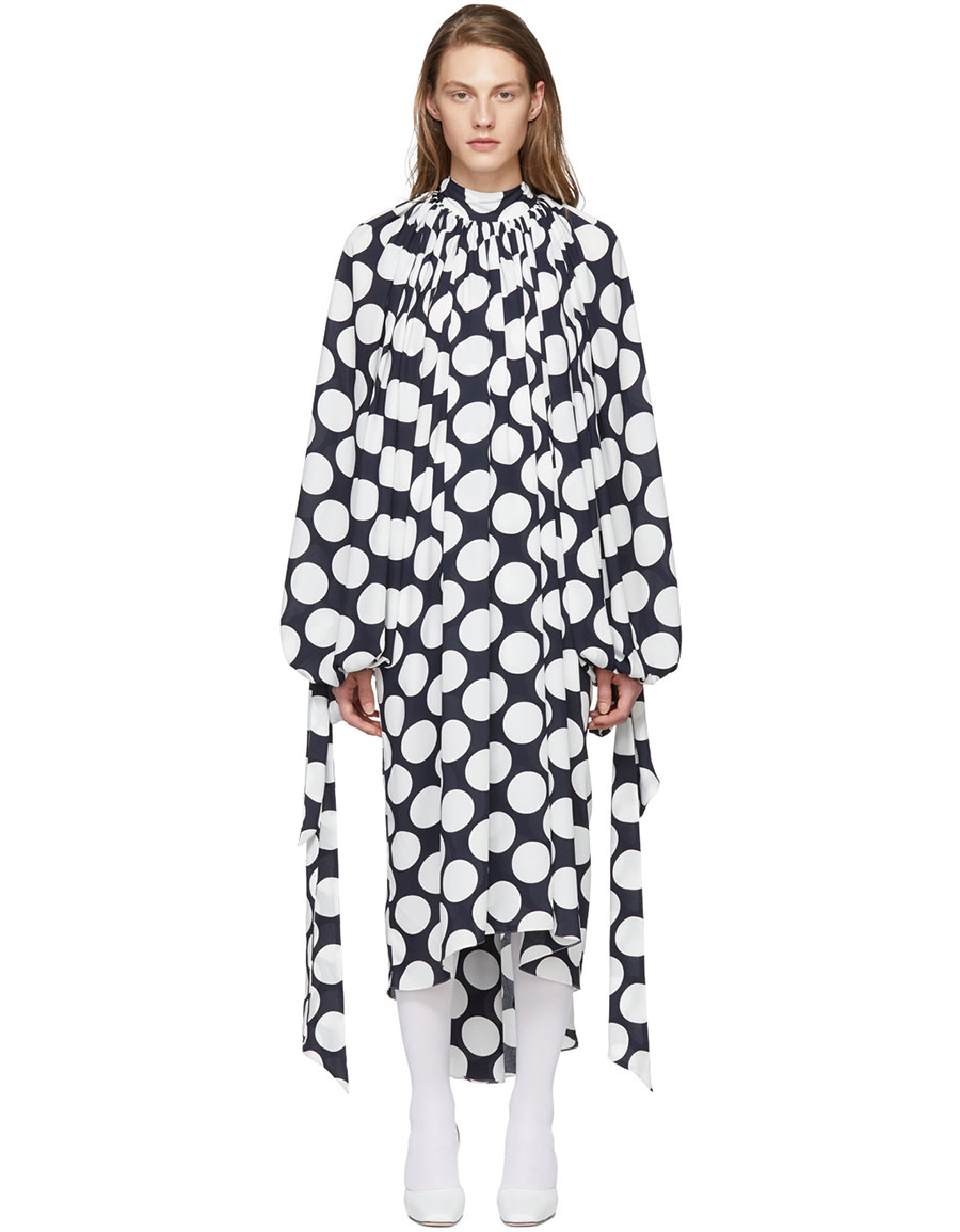 off white polka dot dress