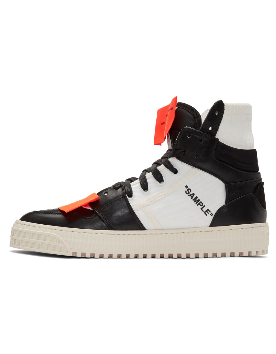OFF-WHITE Black & White Low 3.0 High-Top Sneakers · VERGLE