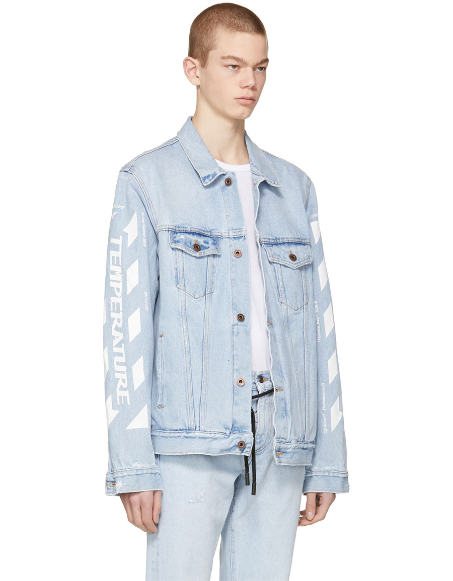 off white denim temperature jacket