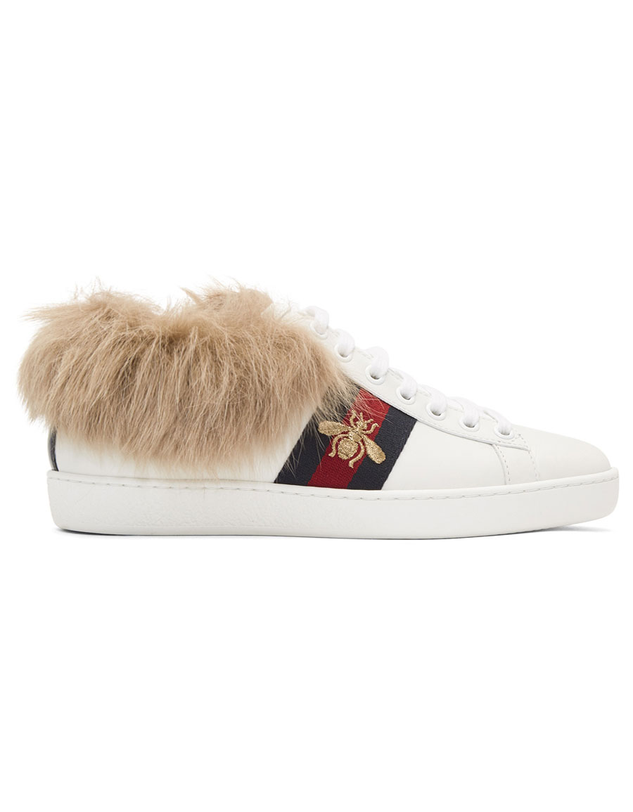 gucci shoes with fur