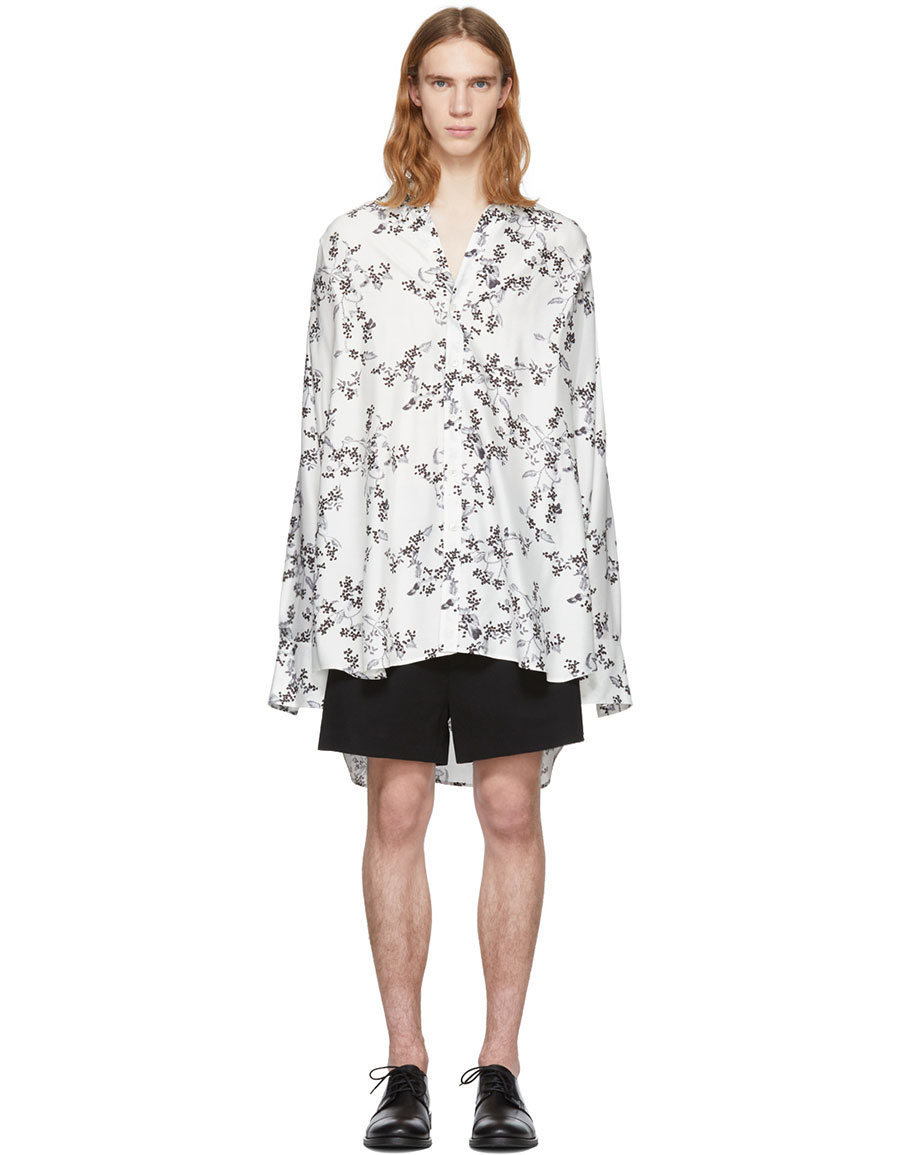 ANN DEMEULEMEESTER White Victoria Blossom Shirt · VERGLE ANN DEMEULEMEESTER White Victoria Blossom Shirt · VERGLE