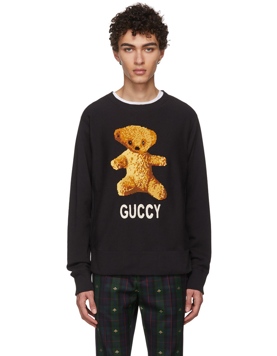 GUCCI Black Teddy Bear Sweatshirt · VERGLE