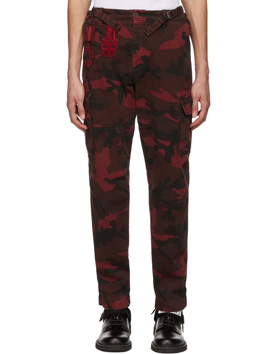 black and red cargo pants