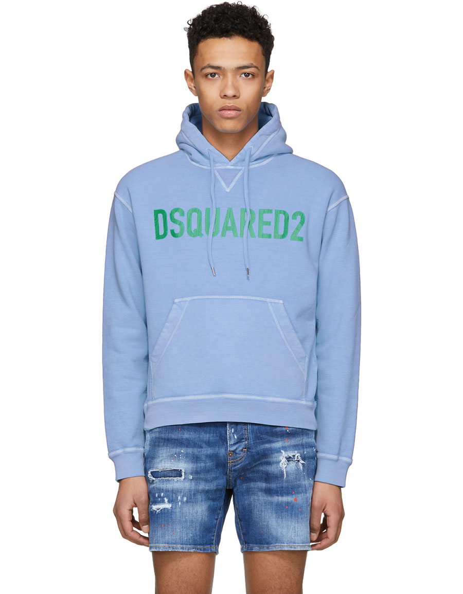 dsquared hoodie blue