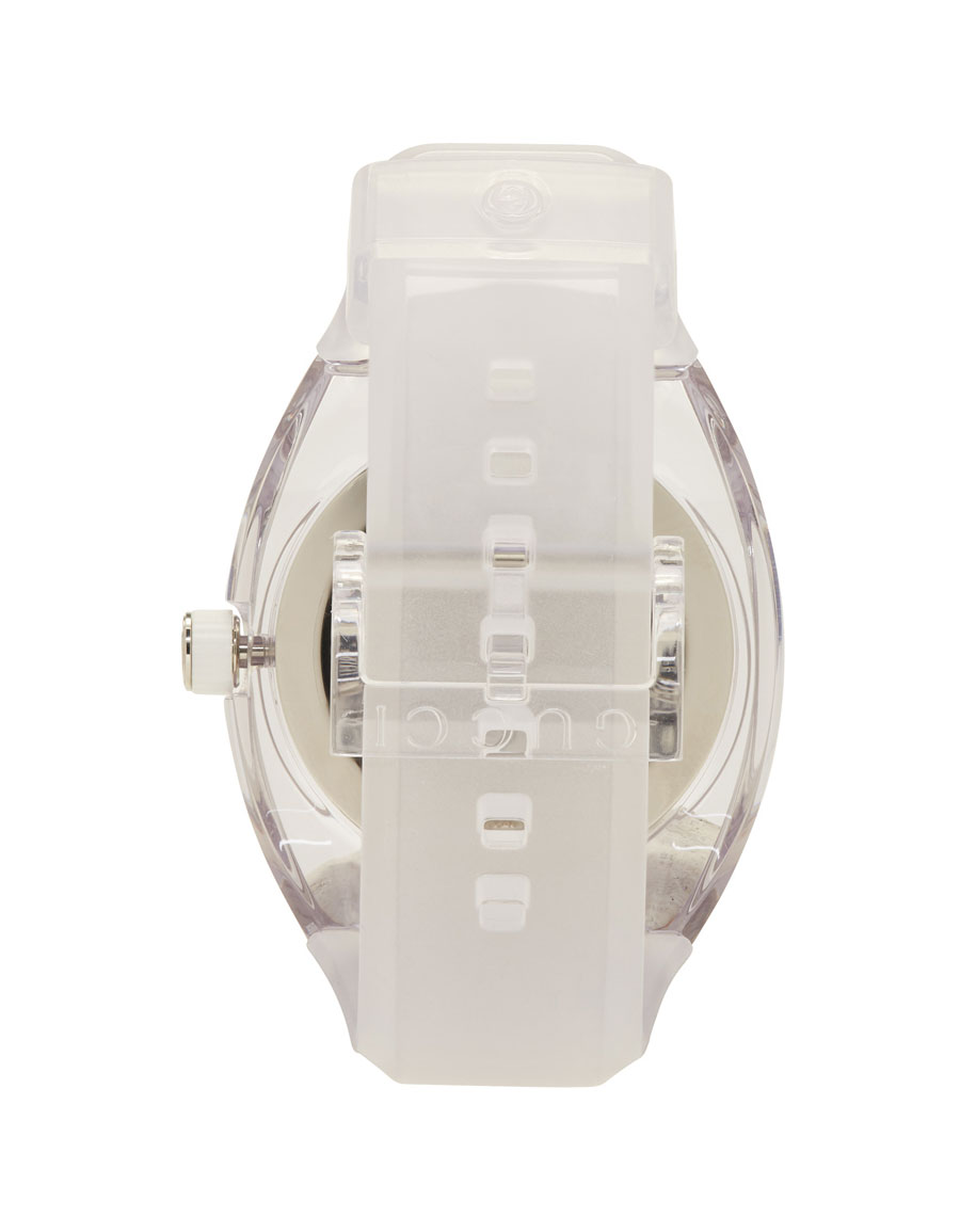 GUCCI White Transparent G Sync Watch 