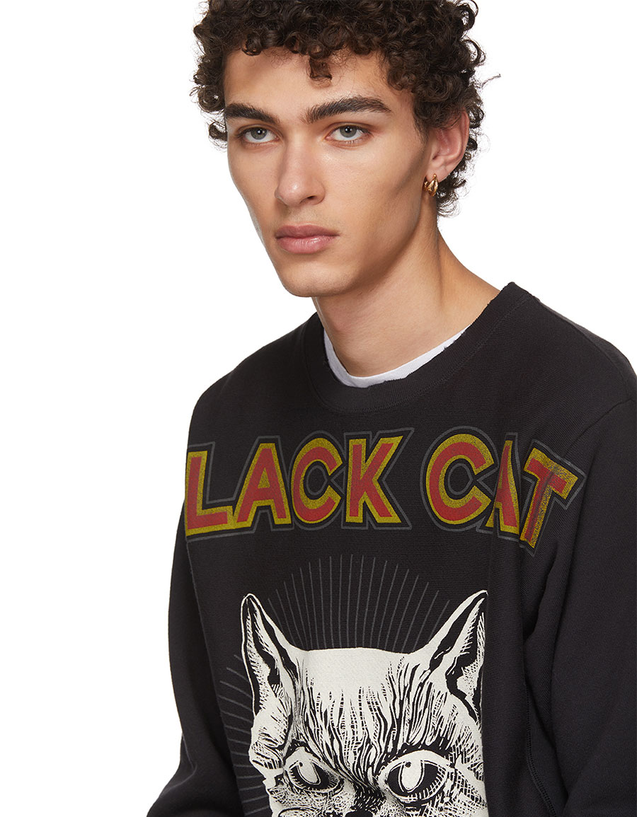 gucci black cat hoodie