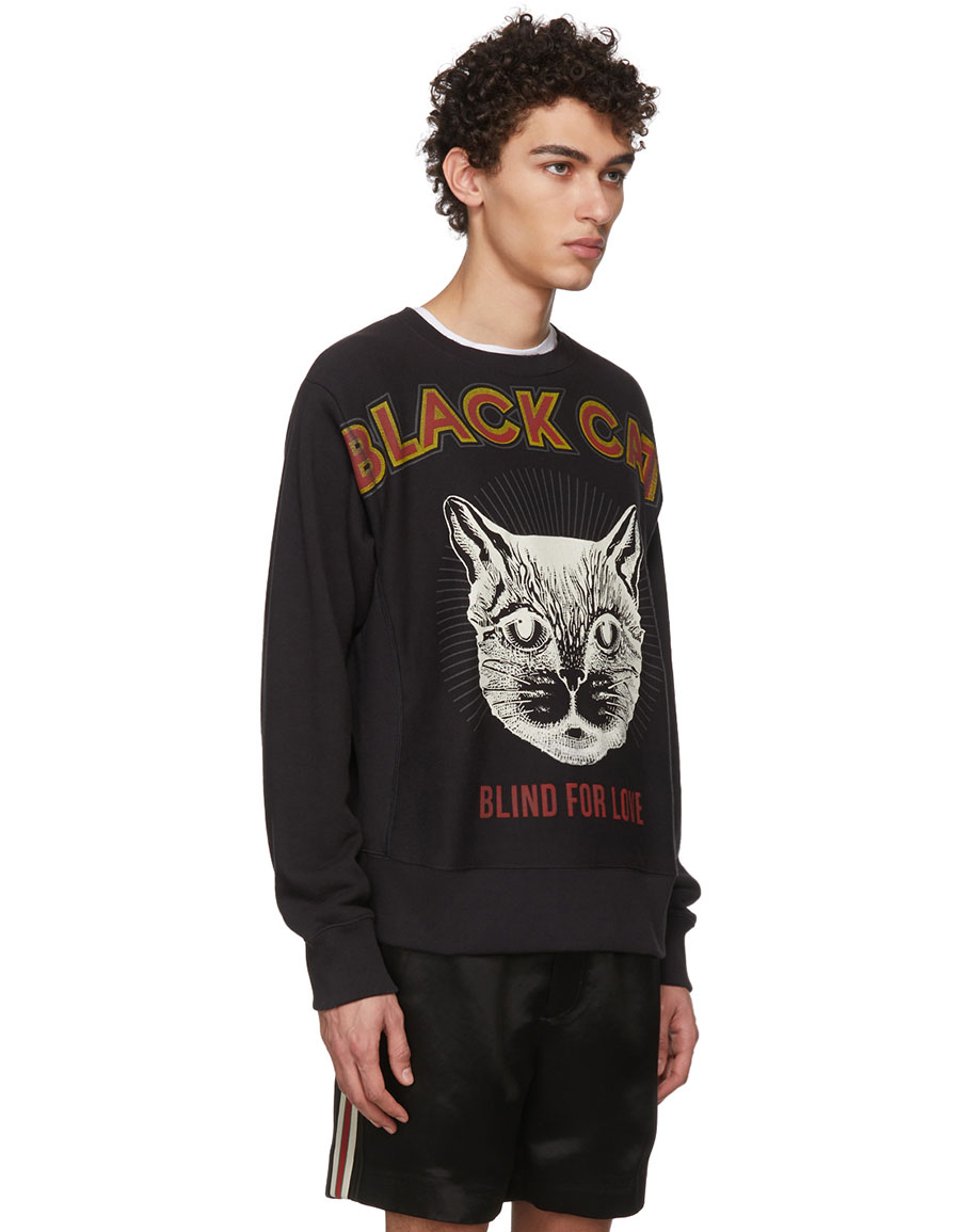 gucci black cat sweatshirt
