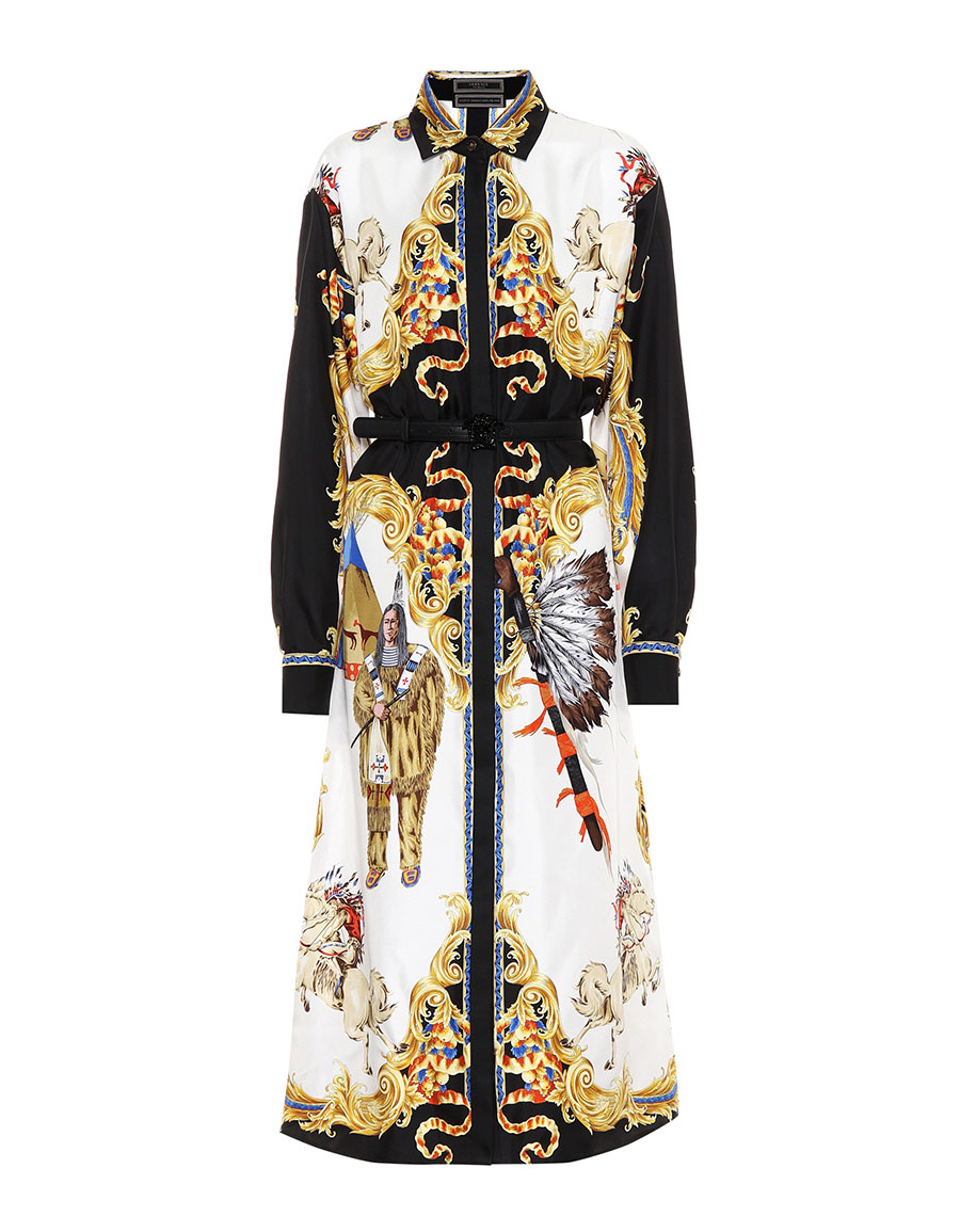 versace inspired shirt dress