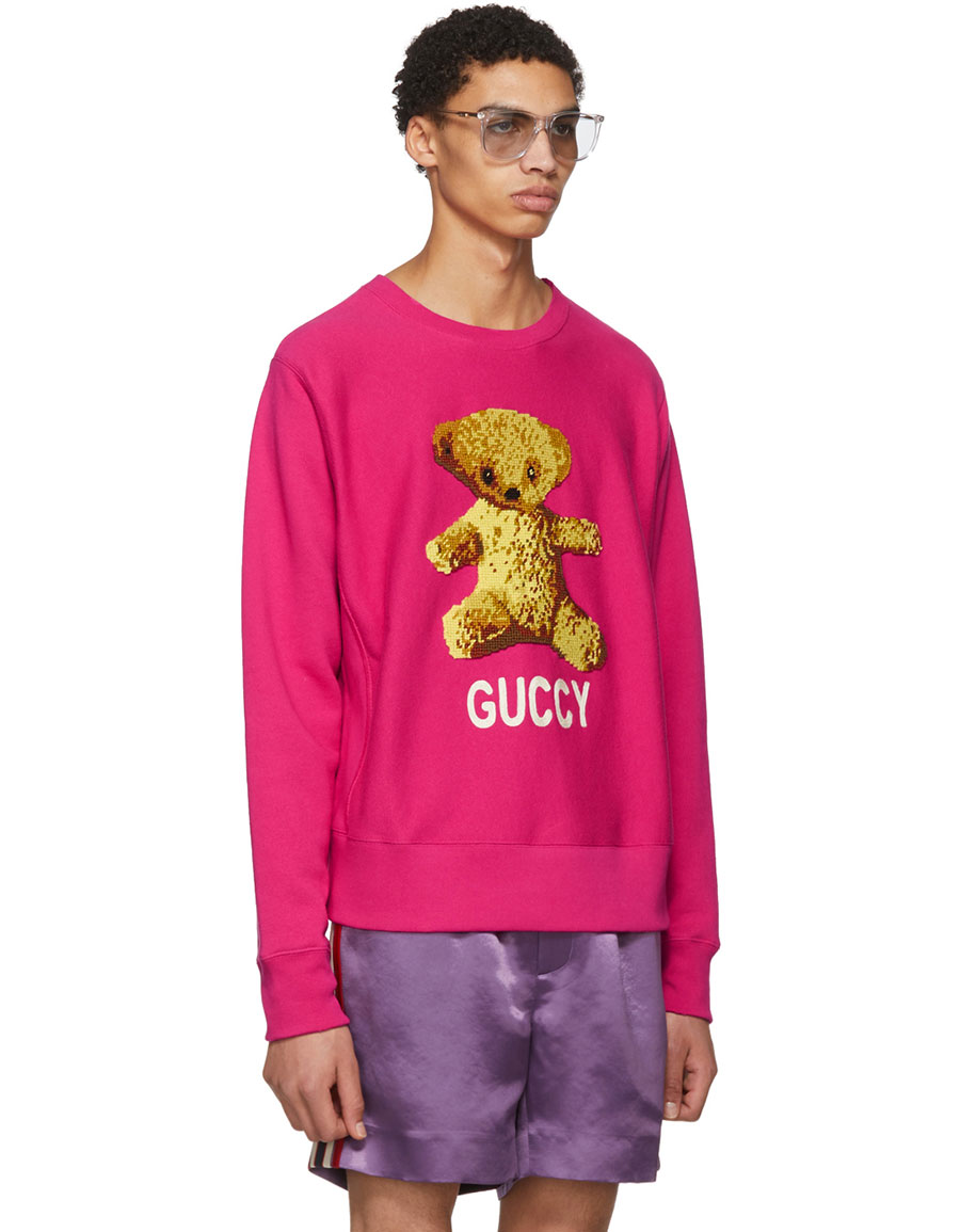 pink gucci sweater bear