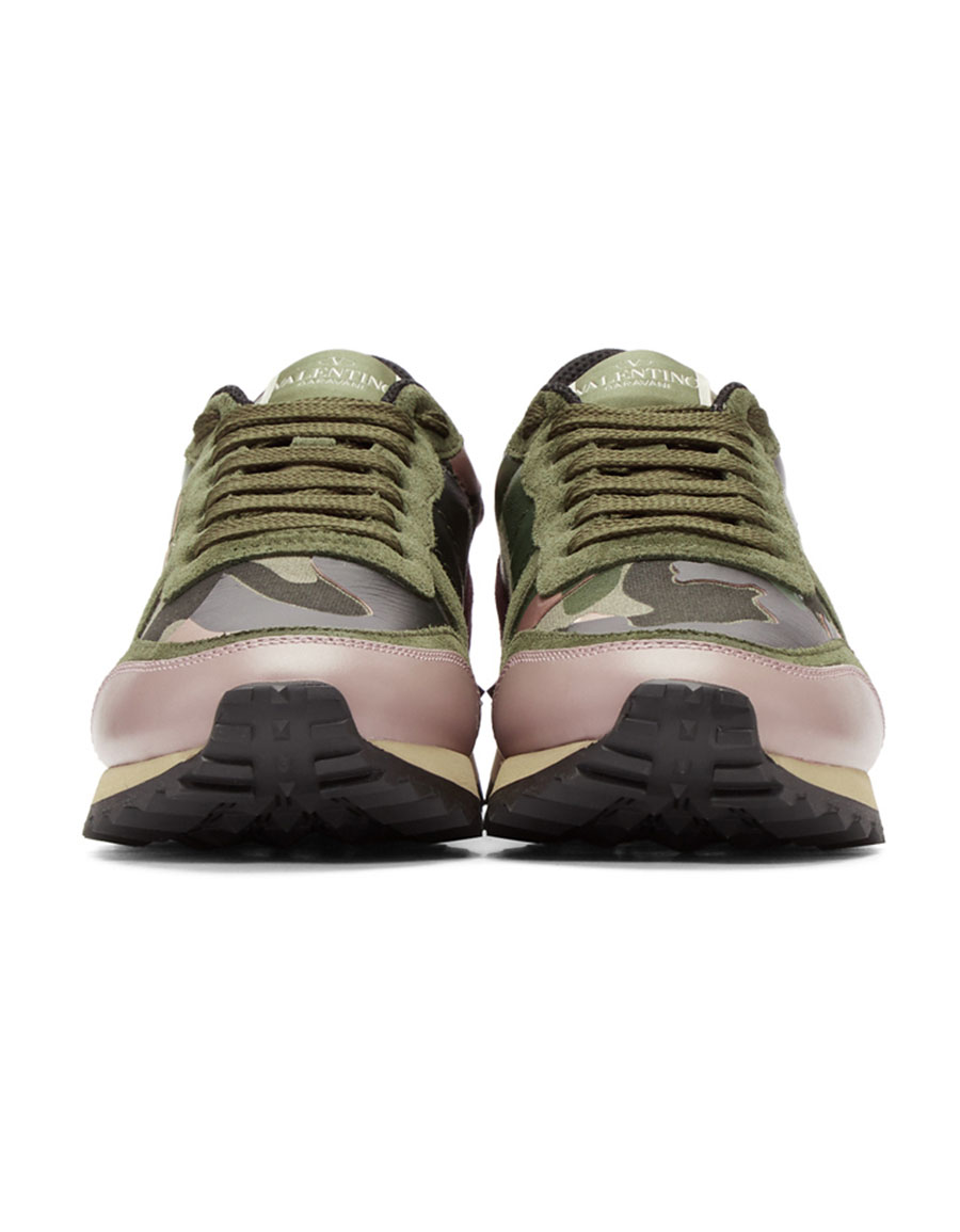 valentino green camo rockrunner