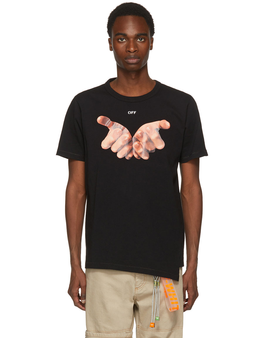 OFF-WHITE Black Square Hands T-Shirt · VERGLE