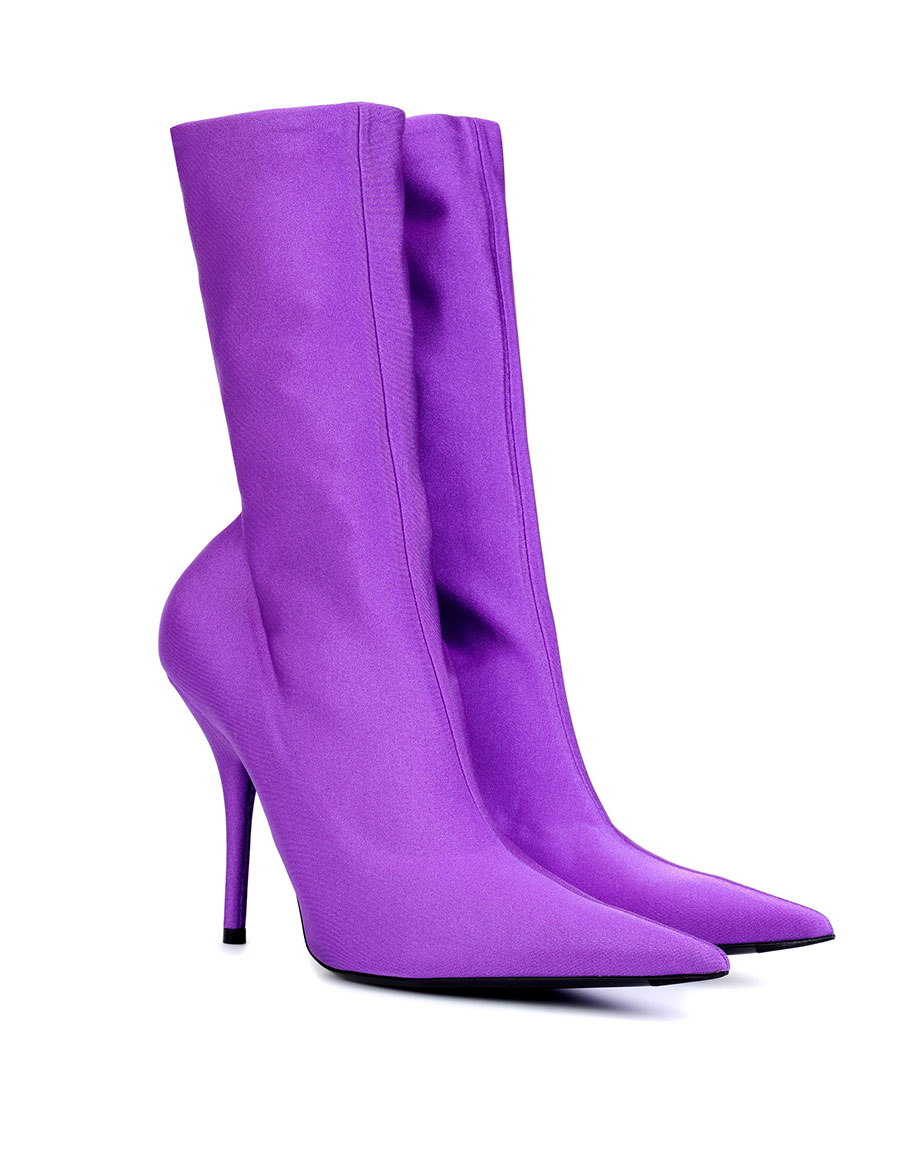 balenciaga boots purple