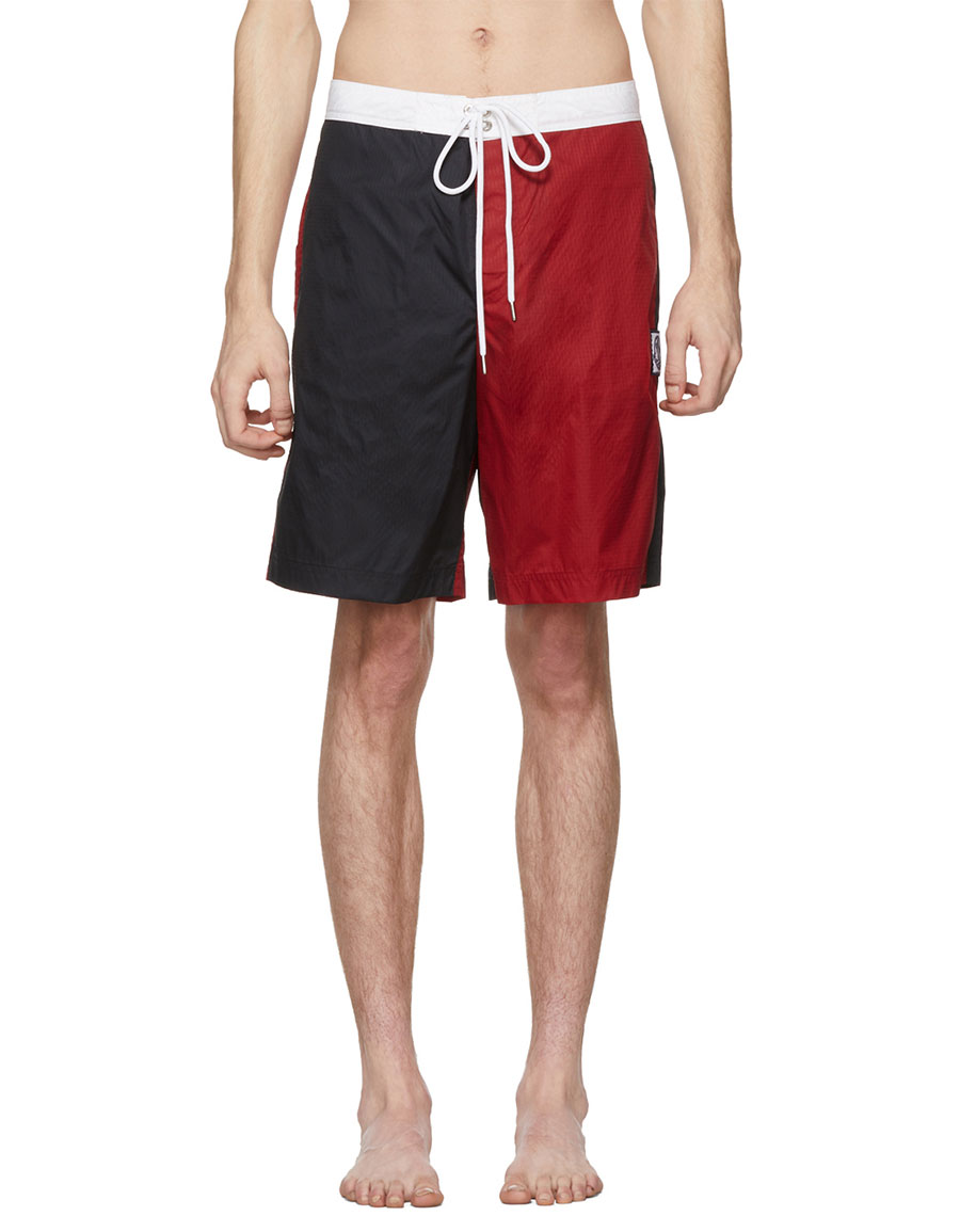 moncler navy swim shorts