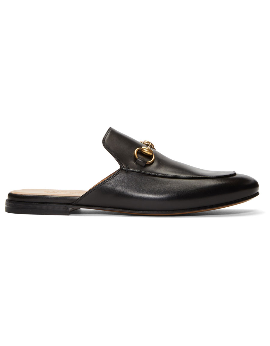 black gucci slip on