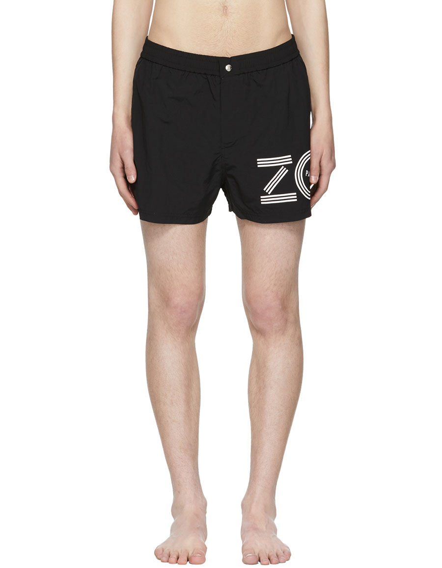 KENZO Black Logo Swim Shorts · VERGLE