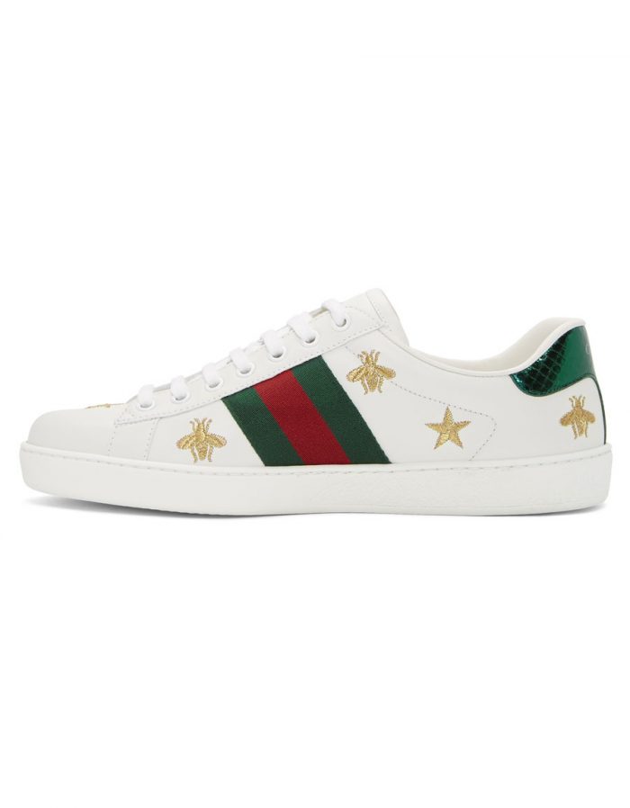 gucci ace sneaker with bees and stars