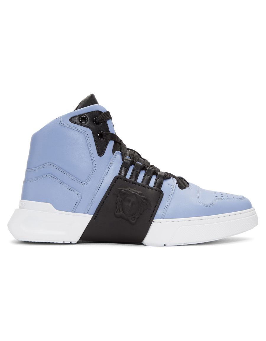 versace blue high top sneakers