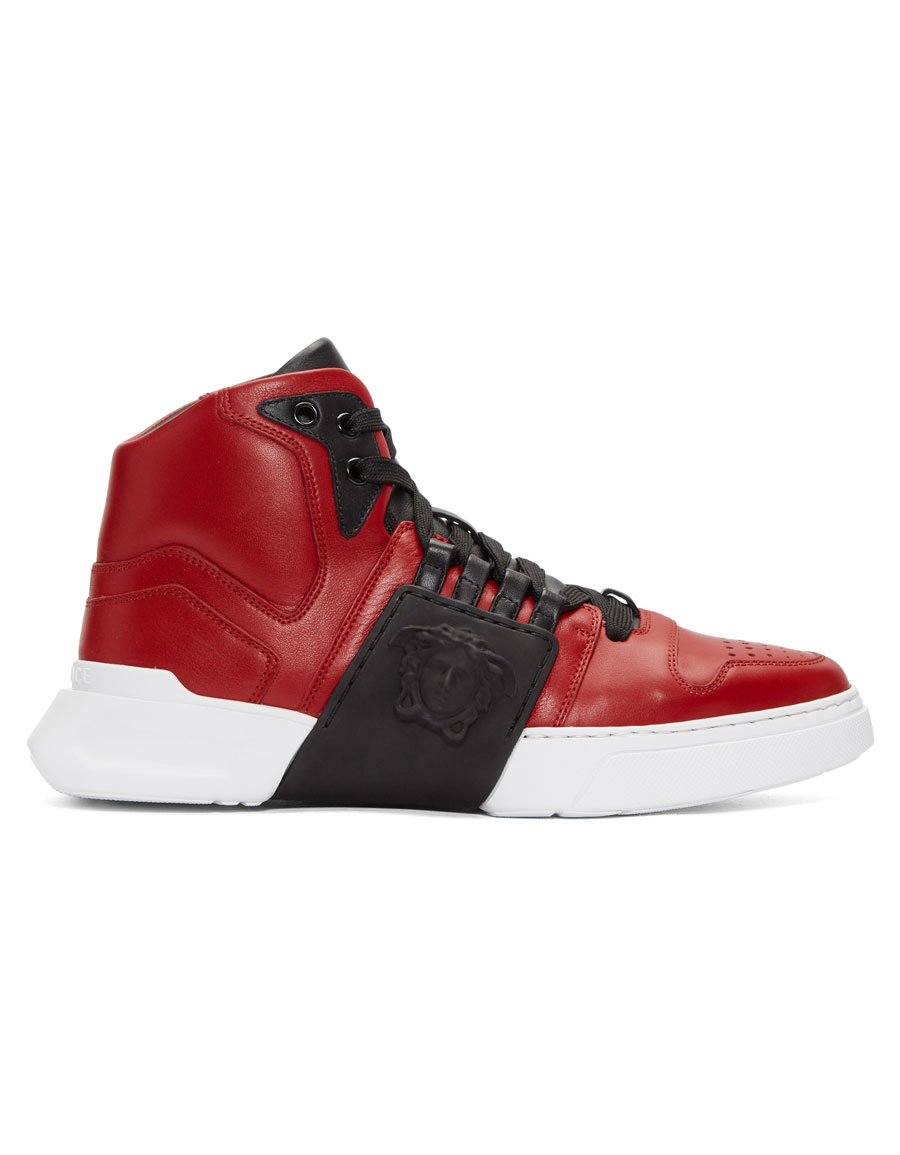 versace red high tops