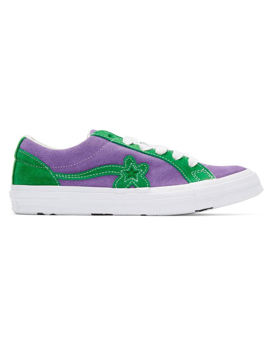 CONVERSE Purple & Green GOLF le FLEUR* Edition GOLF 6.1 One Star Sneakers ·  VERGLE