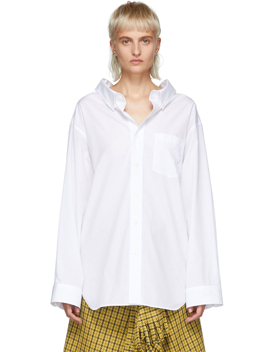 balenciaga swing collar shirt