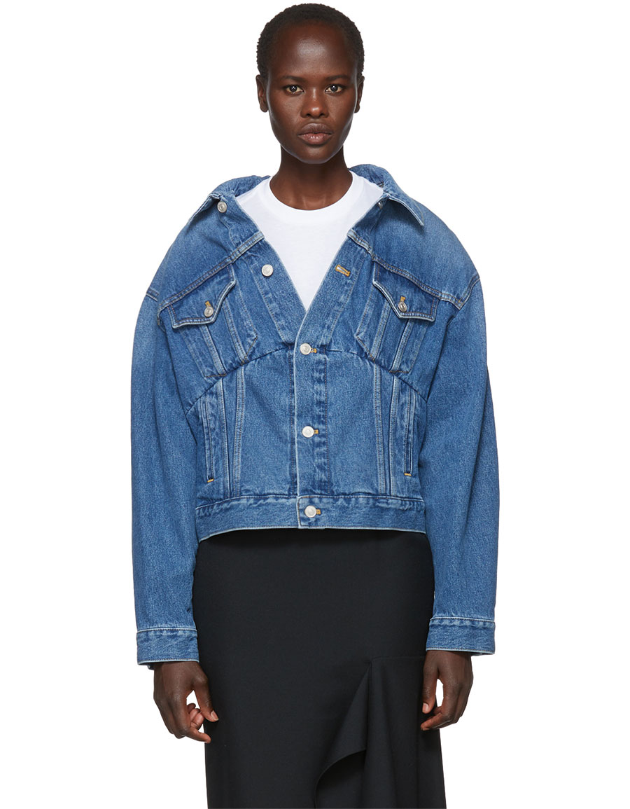 BALENCIAGA Blue Denim Swing Jacket · VERGLE