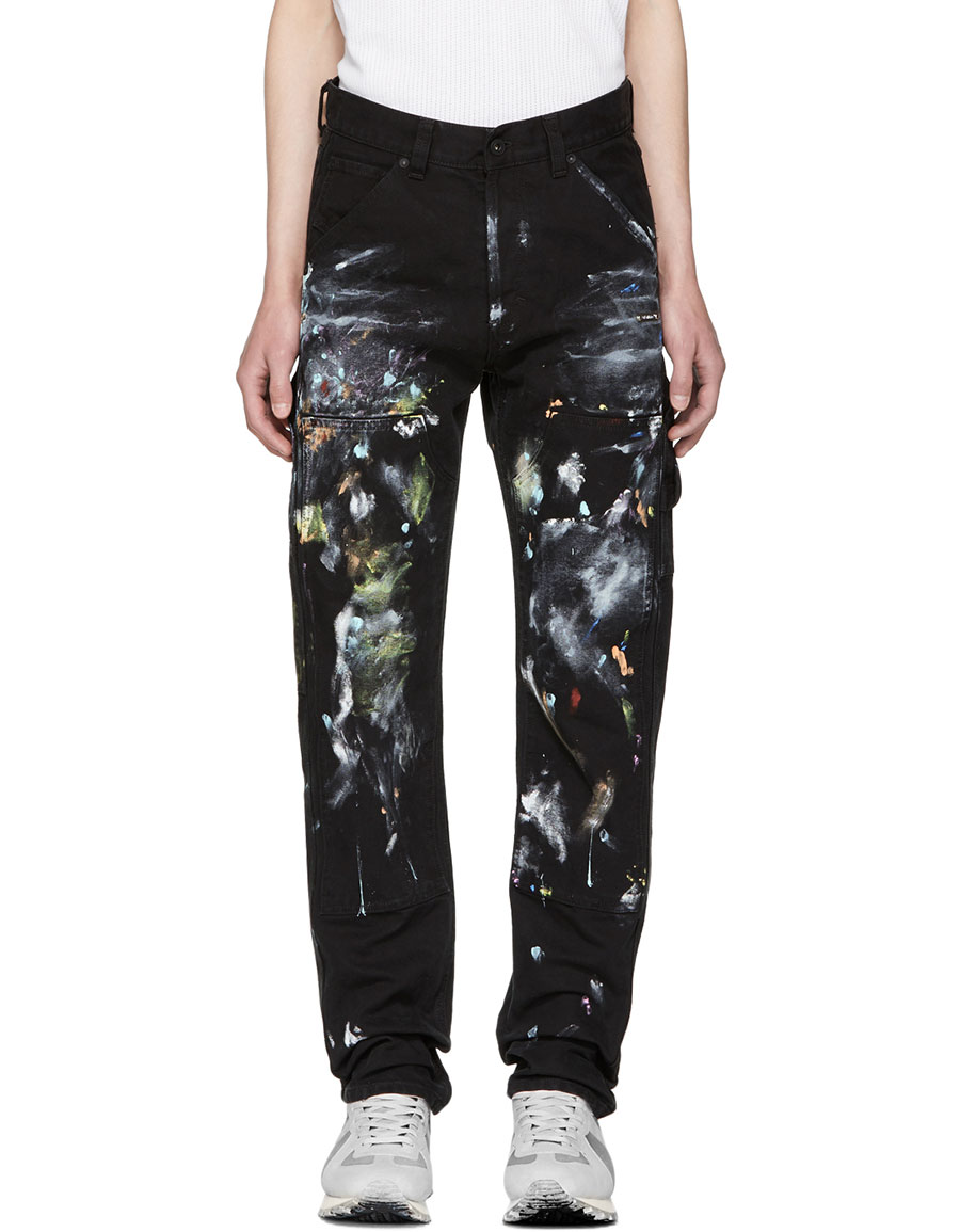 OFF-WHITE Black Denim Vintage Carpenter Trousers ·