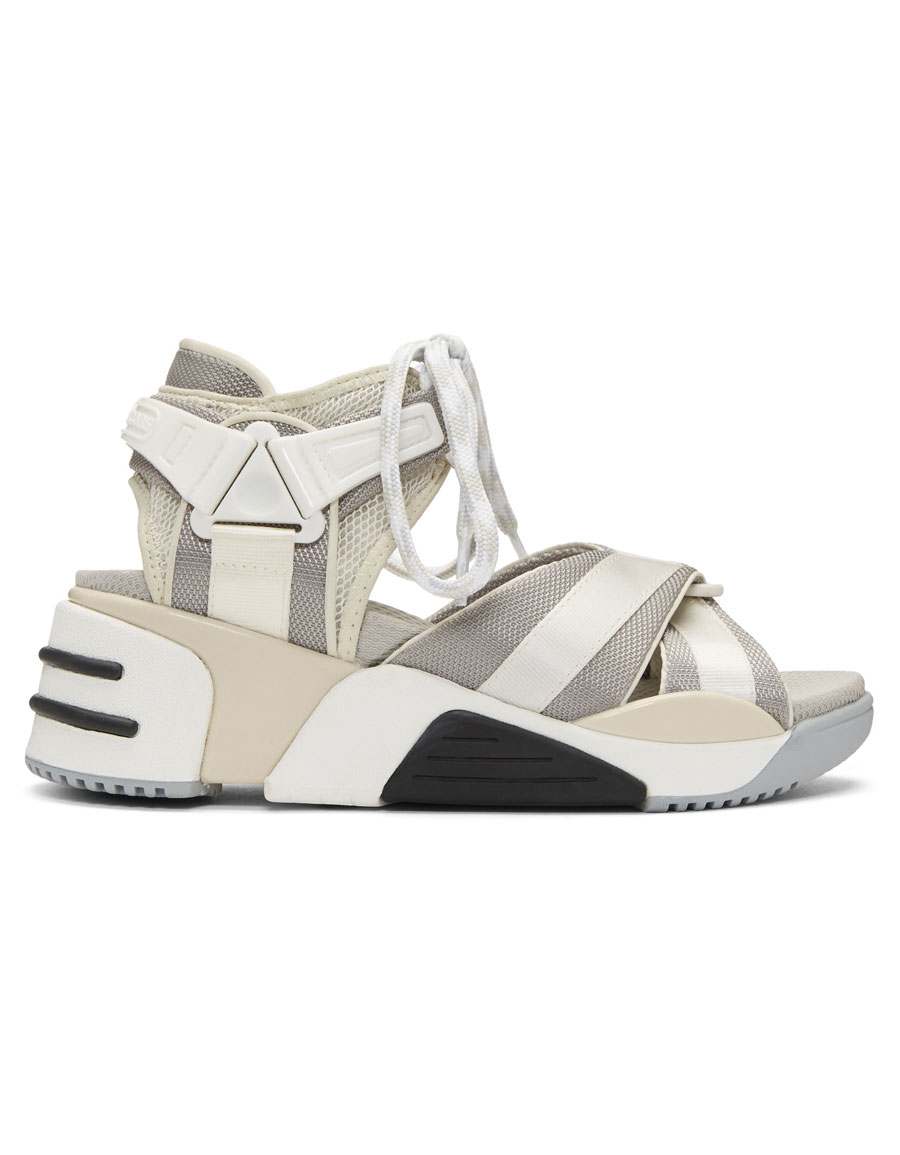 off white logo sport sandals