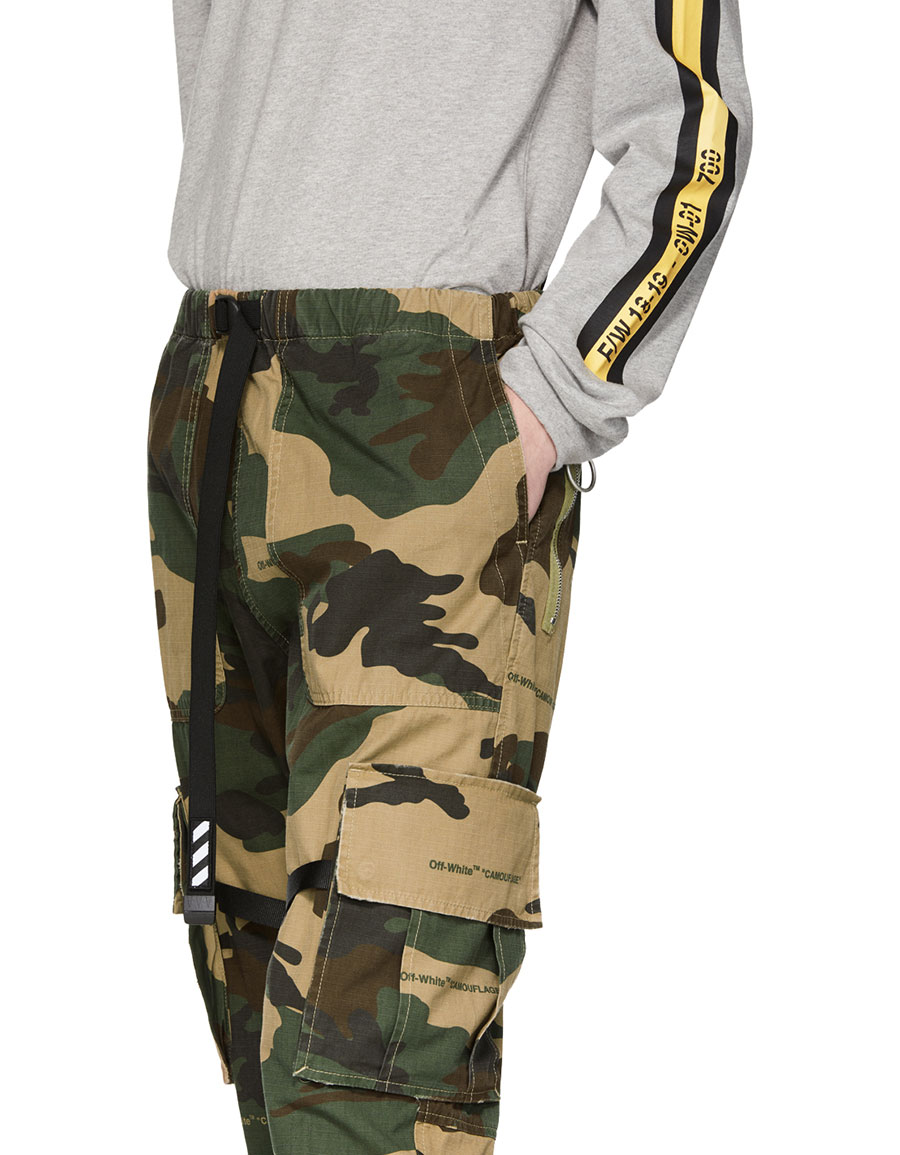 off white camo cargo pants