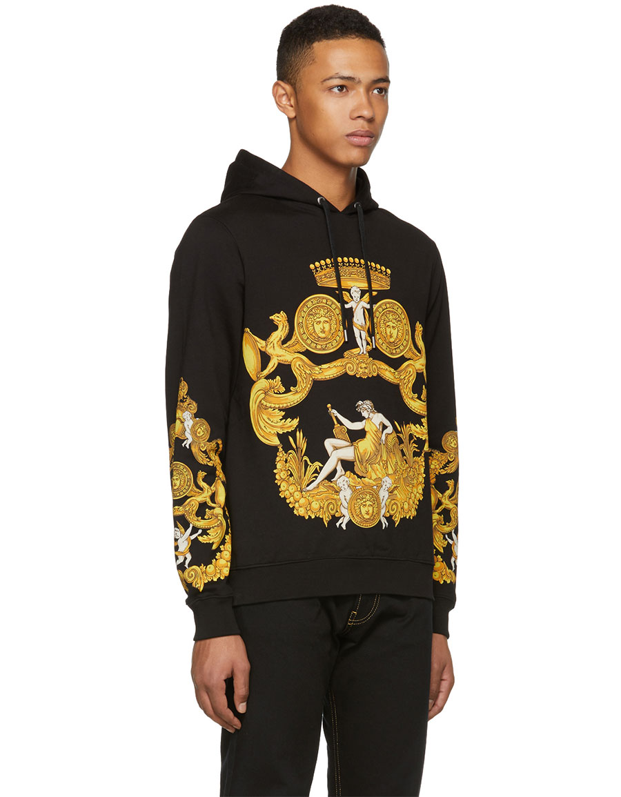versace hoodie gold